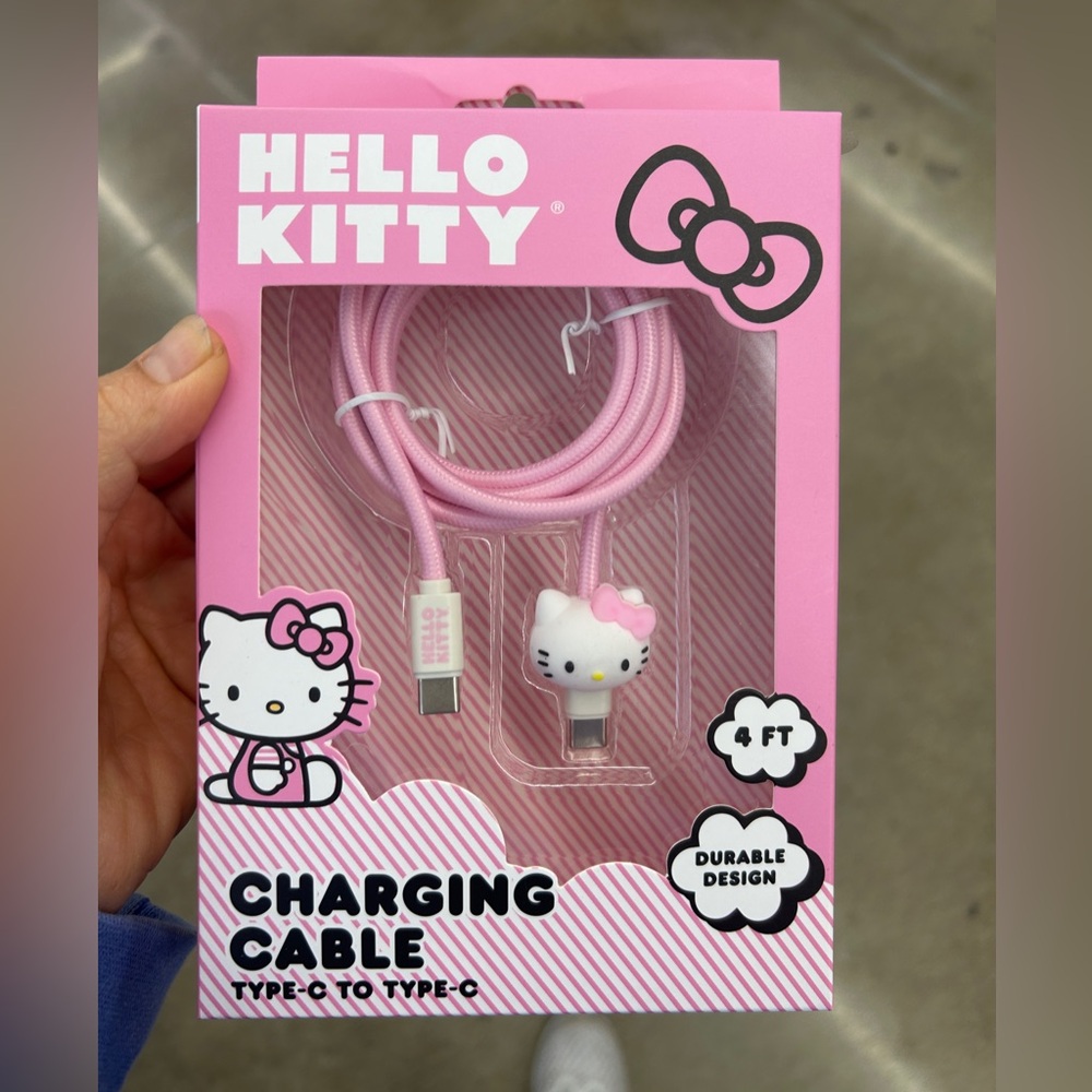 NWT licensed hello kitty charging cable